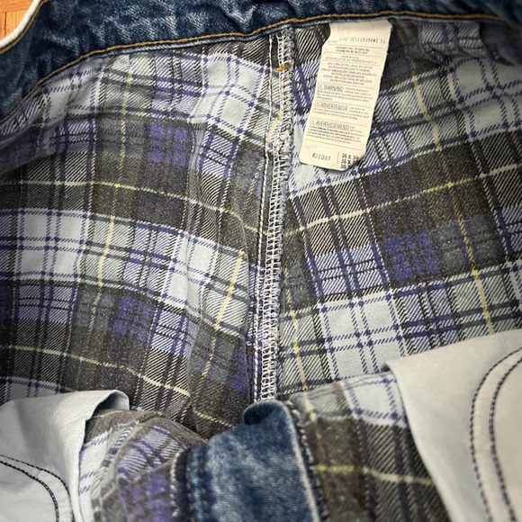 Men’s Jeans Carhartt Flannel Lined Relaxed Rugged Outdoors Made up in USA 36x30 - Picture 9 of 11